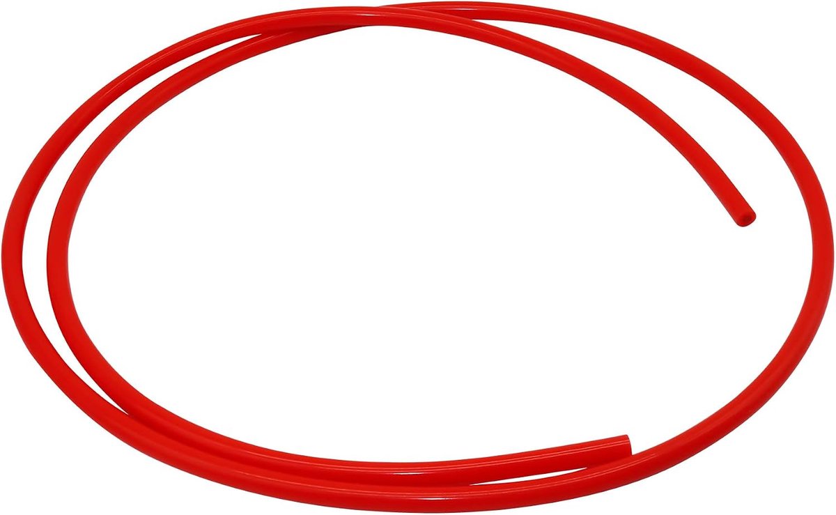 Vacuümslang 4mm ID 10mm OD 3mm Wanddikte 1,5 Meter (4,9FT), Siliconen Vacuümslang voor Motor (Rood)