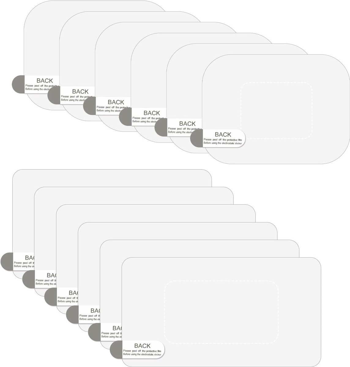 Antistatische folies, 12 stuks, steenslagstickers