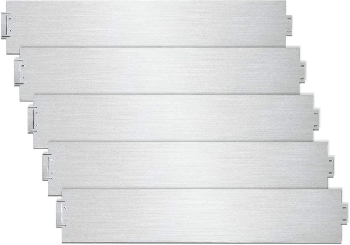 Metaal bed omranding 10m x18cm verzinkt maairand bed behuizing palissade tuinbed (10 stuks lengte 1m hoogte 18cm)