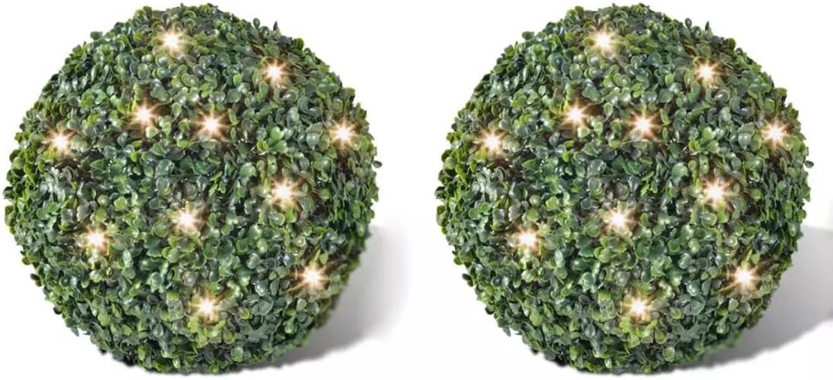 Kunstplanten, met led-zonne-energie, 2 stuks