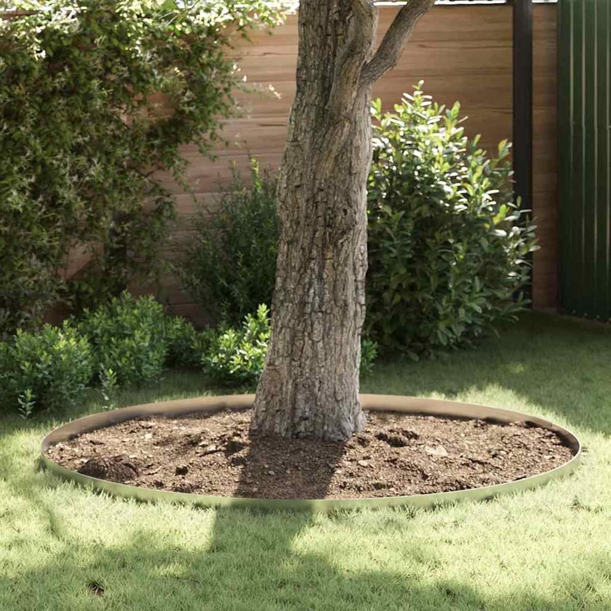 Gazonrand zilver 450 x 10 cm verzinkt staal, gazonrand bloembed behuizing voor tuinbed paden gazonrand voortuin 868018