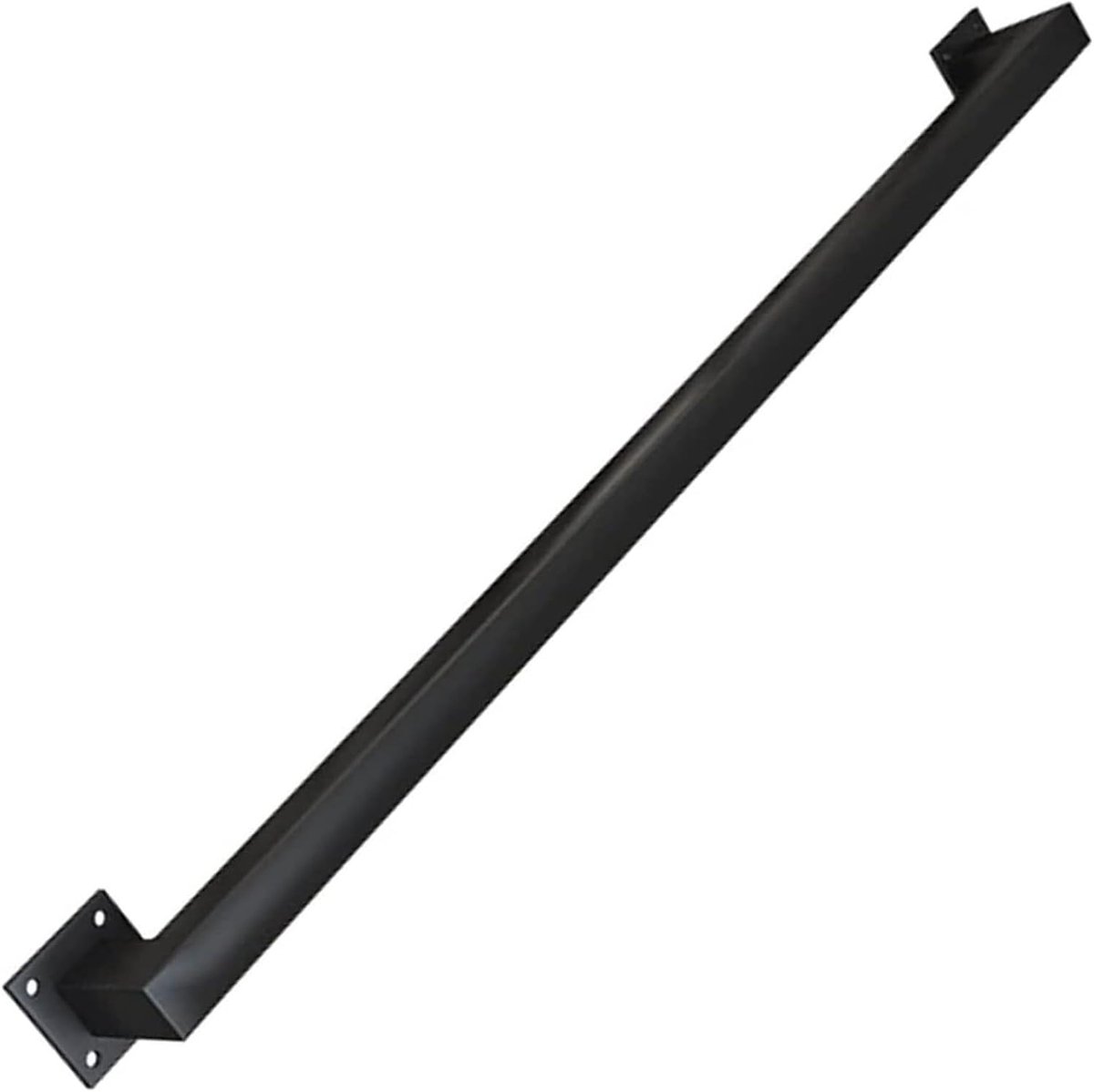 Handrail Wall Mount Banister Hand Railing Length 30cm-300cm for Indoor and Outdoor Banister, Black Metal Wrought Iron Square Pipe Staircase Balustrades (Size : 250cm)
