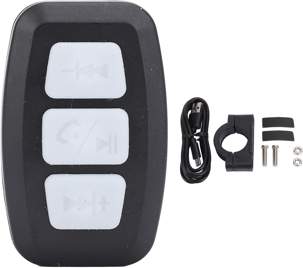 Bluetooth-controller voor Fietsmotor, IPX6 Waterdichte Afstandsbediening voor Mobiele Telefoon voor IOS, Android, Oplaadbaar, Bereik van 15 Meter (WHITE)