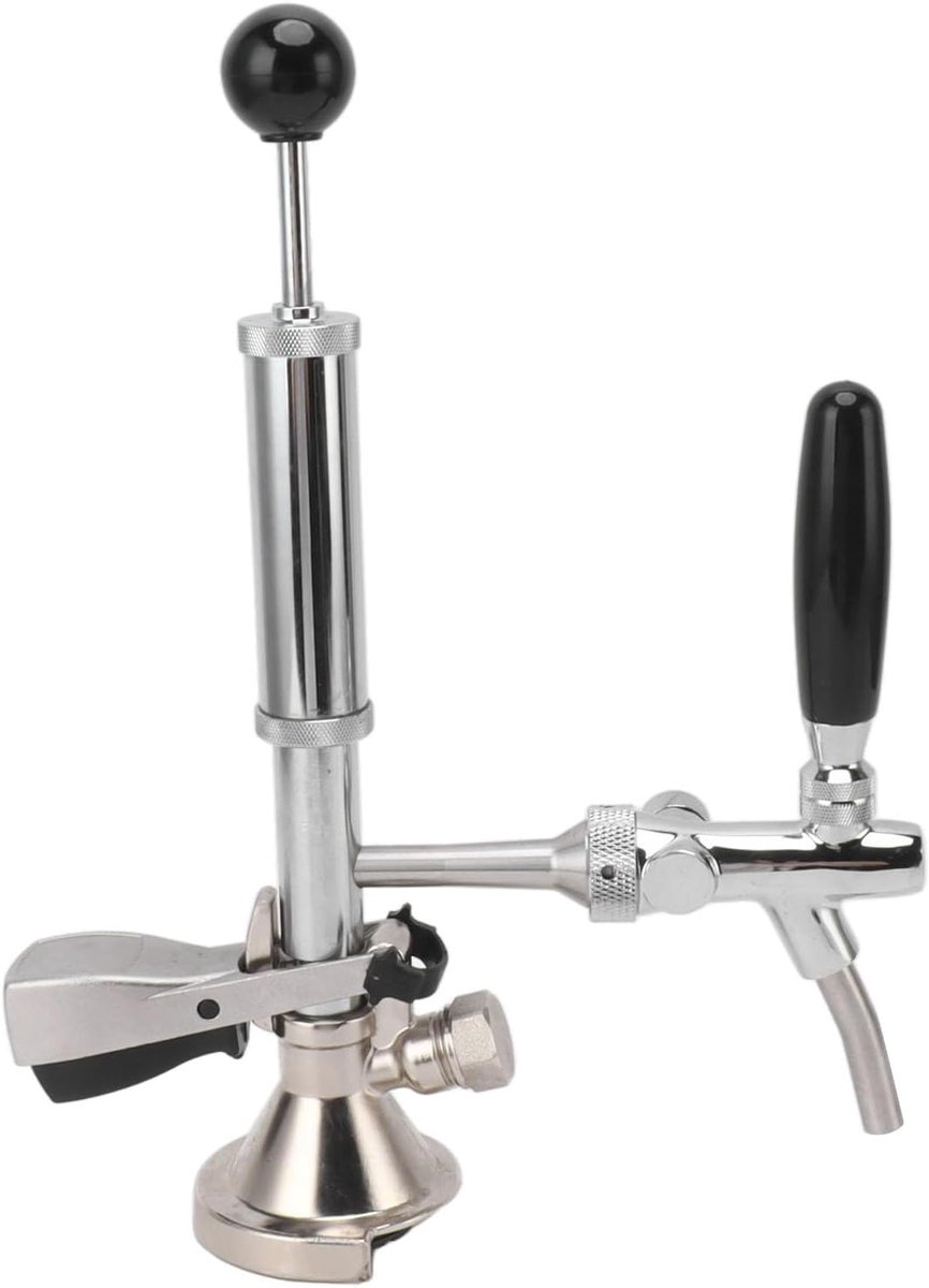 Staal 4 Inch Biervat Feestpomp, Gemakkelijk Te Gebruiken, Duurzaam, Herbruikbaar, voor Zelfgebrouwen Picknickfeesten, Bruiloftsevenementen met een Prachtig Uiterlijk