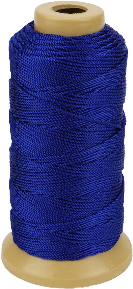 Nylon Touwkoord voor Tuinieren Markering van Doe-het-zelfprojecten Crafting Metselwerk (1,5 mm-328 voet, Blauw)
