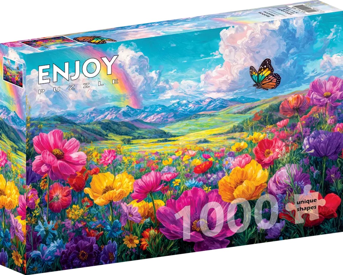 Enjoy Puzzle legpuzzel Rainbow Meadow 1000 stukjes kleurrijk karton.