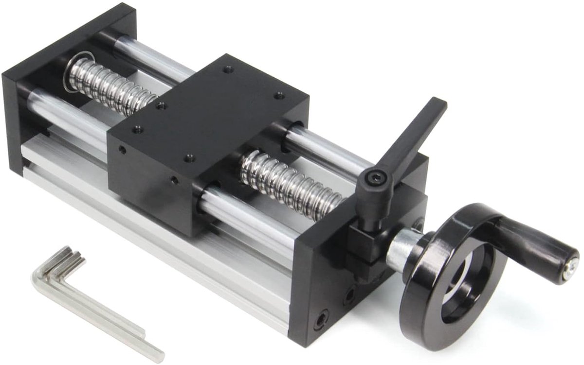 100 mm effectieve proceslengte, dubbele optische asgeleiding, kogelomloopspindel SFU1605, handslinger voor doe-het-zelf CNC-freesonderdelen, X Y Z lineaire artiestschaktuator