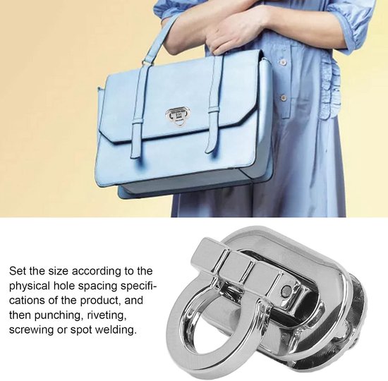 draaislotsluiting, compact formaat tas draaislot Eenvoudig te installeren Multifunctioneel 10PCS Hoge hardheid voor koffers — afbeelding 3