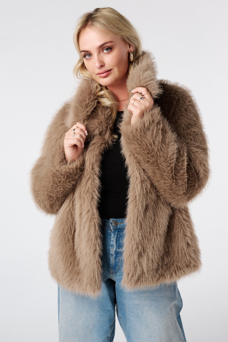 MS Mode Jas Faux fur jas