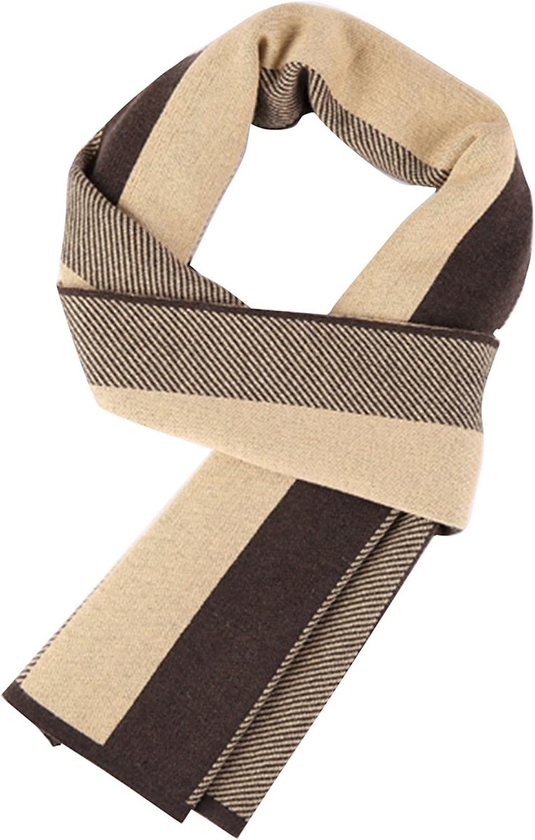 Gebreide Sjaal voor Winter Herfst 6% Wol Sjaal Casual Business Eenvoudig Chique Gentleman 180 x 30 cm