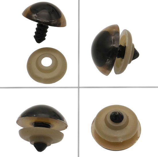 150Pcs 10-30Mm Gouden Grote Plastic Veiligheid Ogen Craft Veiligheid Ogen Diy Ogen Met Wasmachines Voor Pluche Dier Teddybeer Pop Poppen Ambachten — afbeelding 4