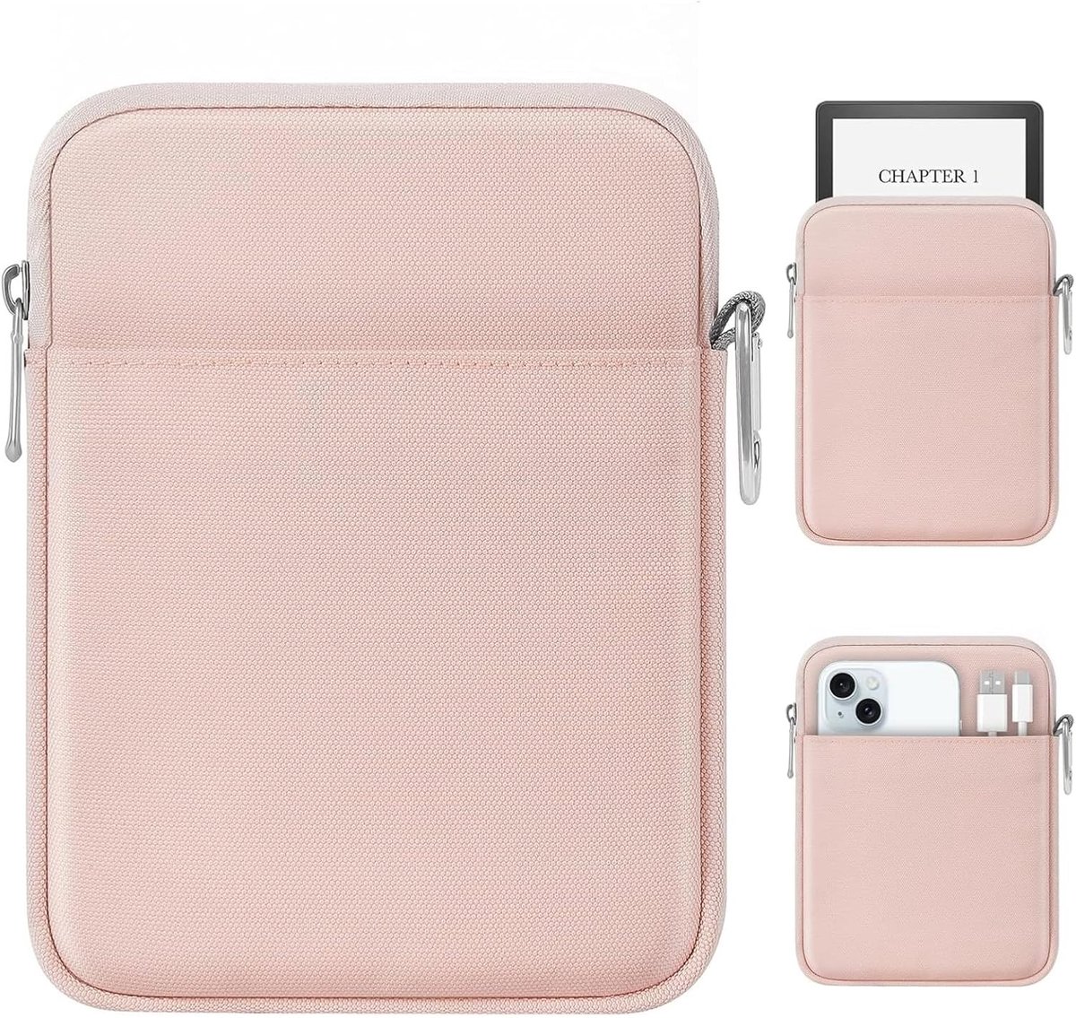 Ereader Sleeve Bag voor 6-7 inch eReaders, Geschikt voor Paperwhite en Signature Edition, Roze Bescherming en Stijl