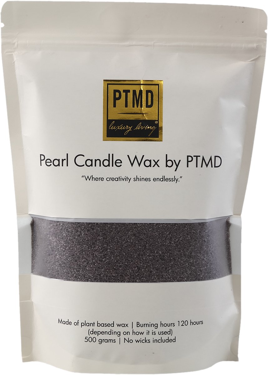 PTMD Kaarsenzand – herbruikbare waxparels, 500 gram - warm grijs