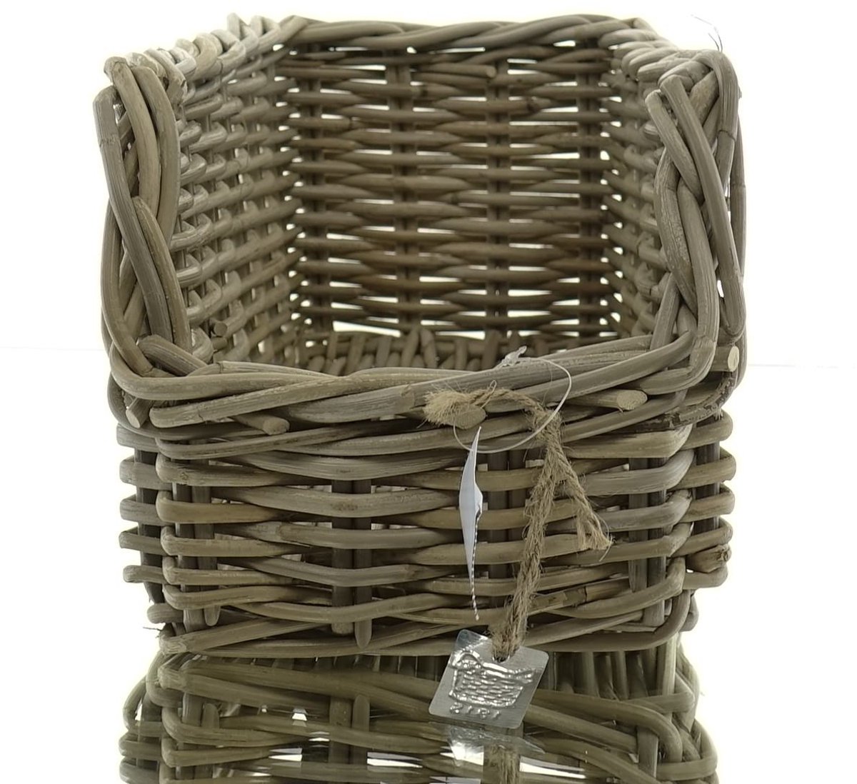 Van der Leeden Opbergbox Rotan Grijs 50x20H20 cm