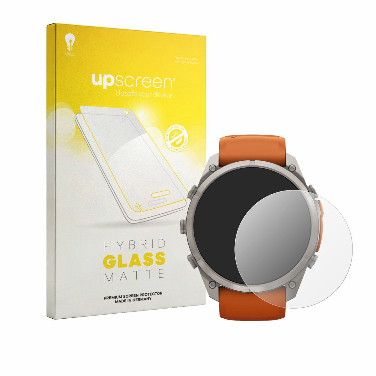 upscreen - Screenprotector voor Garmin Fenix 9 Pro (51 mm) - Folie Beschermfolie Beschermglas matte