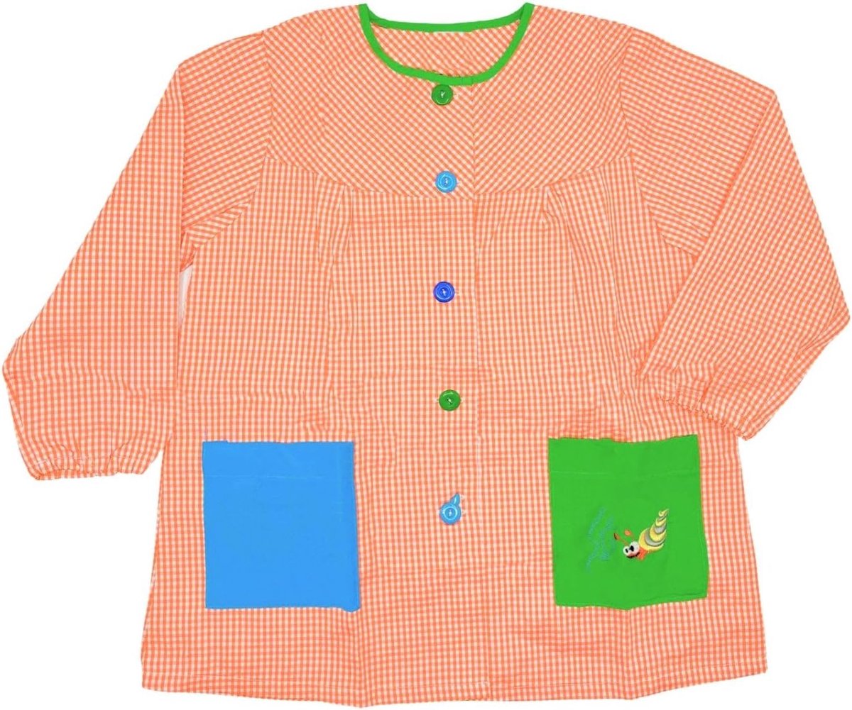 Badjassen. Babyponcho met Knoopjes voor 0pvang en School. Geruite Kinderbadjas met Geborduurd Zakje, voor Jongens en Meisjes.