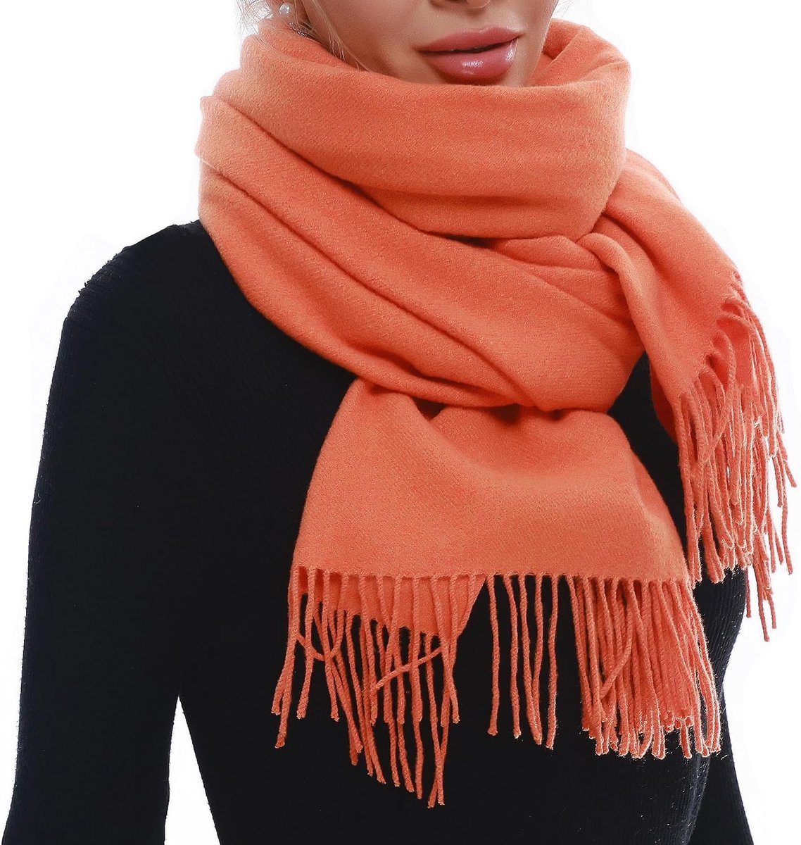 Wintersjaal voor dames, elegant en solide, voor feestjes en vrijetijdskleding