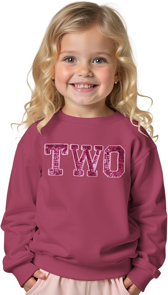 C&M WODRO Baby meisjes verjaardag sweatshirt zus kinderen outfits glitter borduurwerk trui 2-9 jaar verjaardagsfeest kostuum herfst lange mouwen babykleding ronde hals shirt met lange mouwen