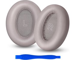 Oorkussens voor Bose QuietComfort (QC) Ultra draadloze hoofdtelefoon (voor de 1e en 2e generatie), oorkussens met zacht proteïne-leer en geluidsisolerende memory foam (zandsteen)