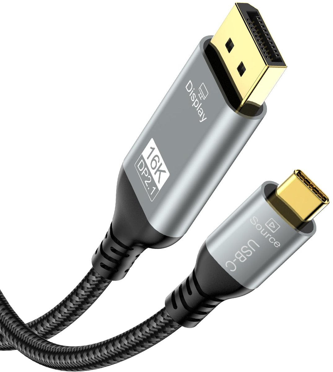 C naar DisplayPort 2.1 Kabel 2M, Type-C naar DP Adapter