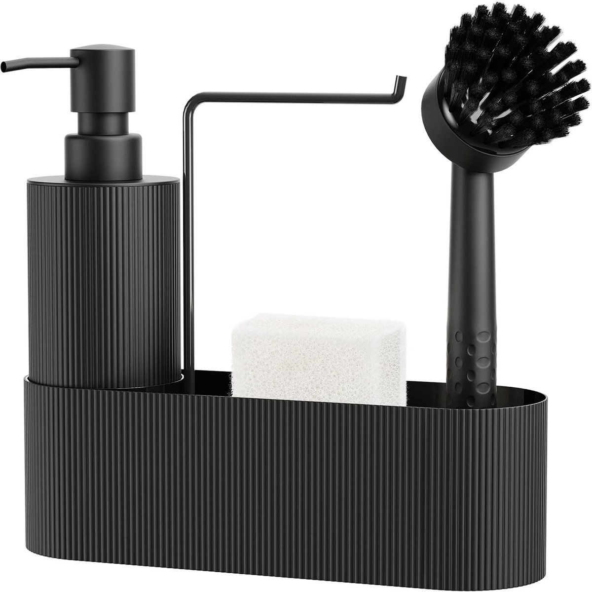 Famanu – Spoelbakorganizer, keuken, afwasmiddeldispenser, keukenorganizer