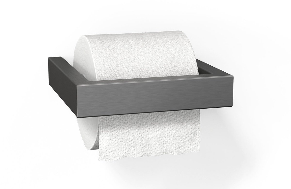 Linea Toiletrolhouder Graphite | Donkergrijs | Staal