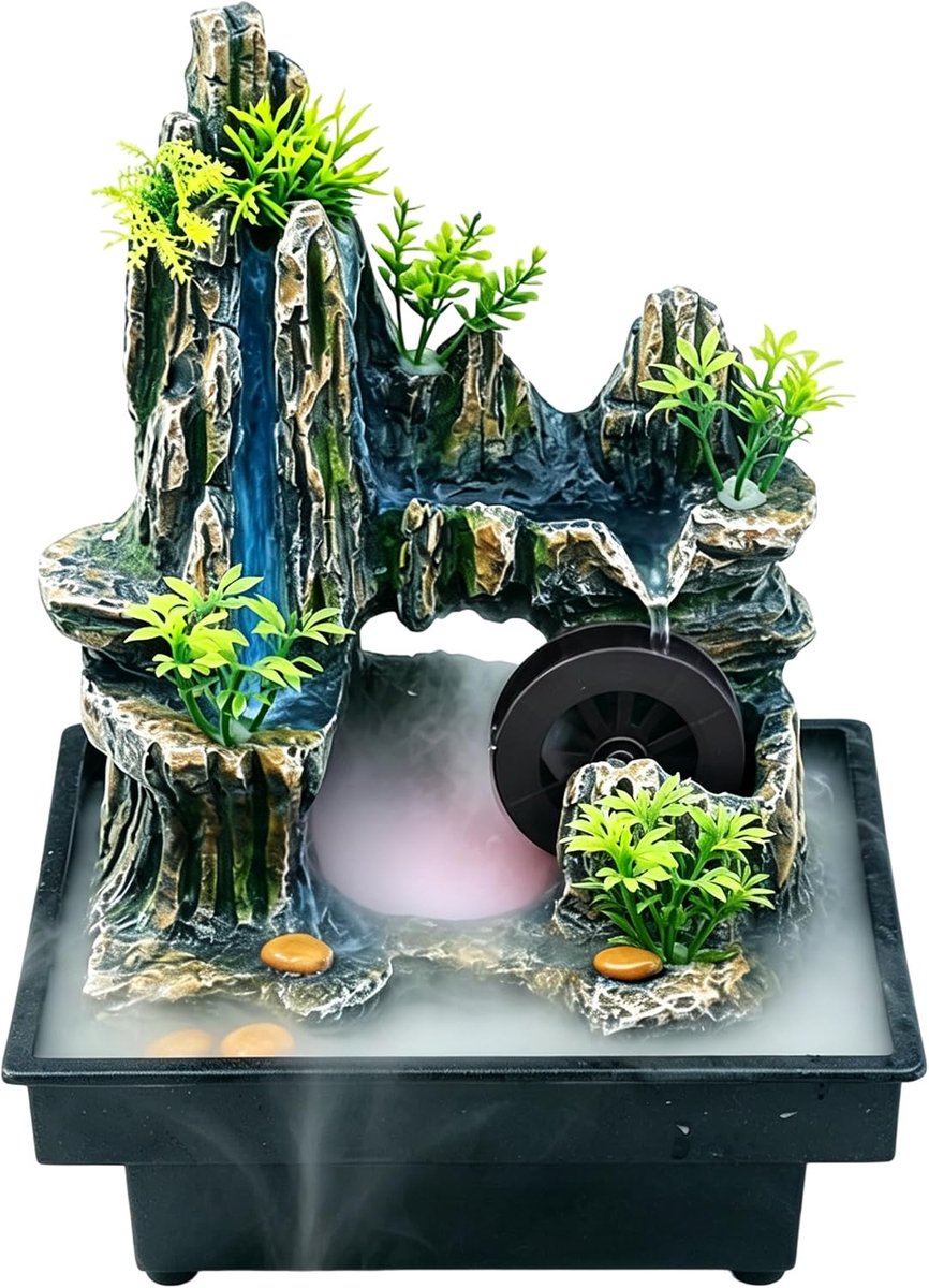 Tafelfontein waterval met mist en led, kleine binnenfontein