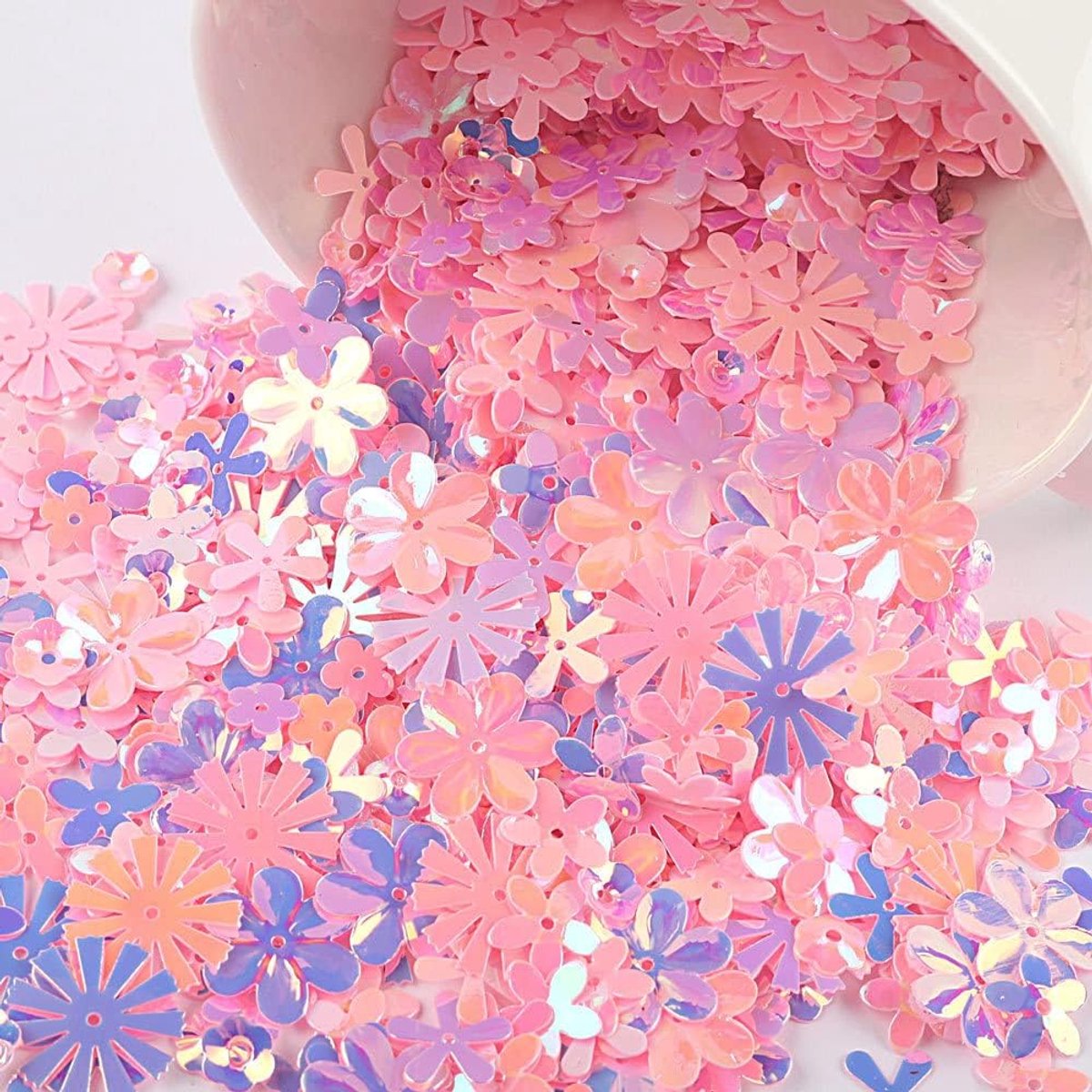 Pailletten om te knutselen, glitterpailletten, losse pailletten, doe-het-zelf iriserende pailletten, bling, decoratie voor kunsthandwerk, kleding, telefoonhoes, scrapbook, speelgoed, feest