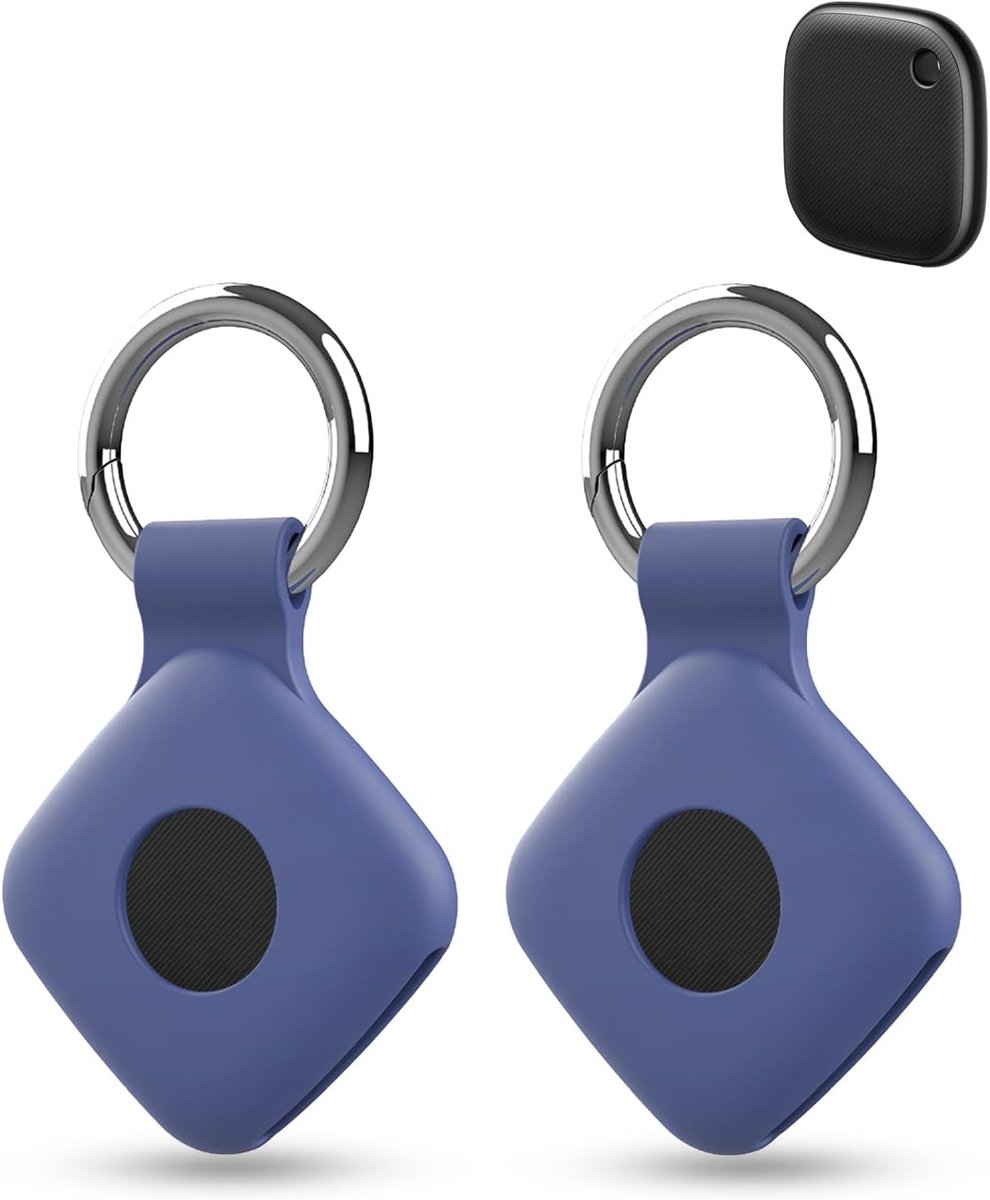Siliconen hoes voor Eufy Security, anti-verlies tracker, volledige bescherming (geschikt voor ouderen, huisdieren, rugzak, bagage, kinderen, sleutels), krasbestendig, blauw, 2 stuks