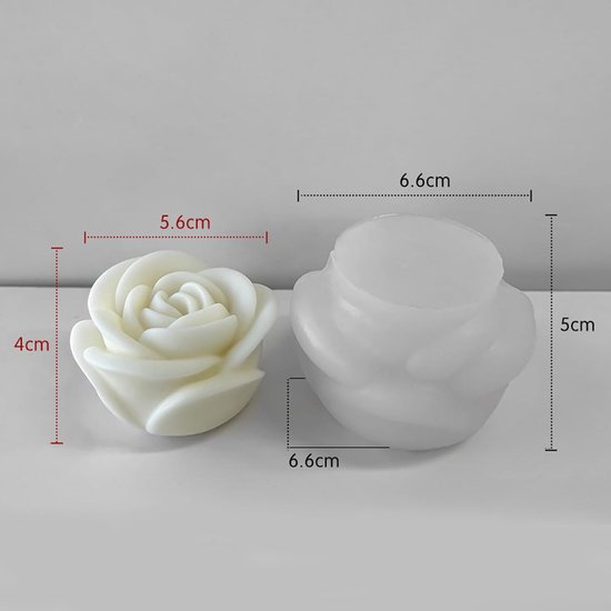3 stuks bloem kaarsgietvormen roos bloemen siliconen vorm 3D siliconen vorm kaarsvorm bloemen kaarsen siliconen gietvormen voor kaarsen voor Moederdag, Valentijnsdag, verjaardagsfeest — afbeelding 3
