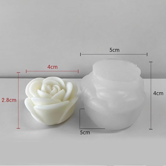 3 stuks bloem kaarsgietvormen roos bloemen siliconen vorm 3D siliconen vorm kaarsvorm bloemen kaarsen siliconen gietvormen voor kaarsen voor Moederdag, Valentijnsdag, verjaardagsfeest — afbeelding 4