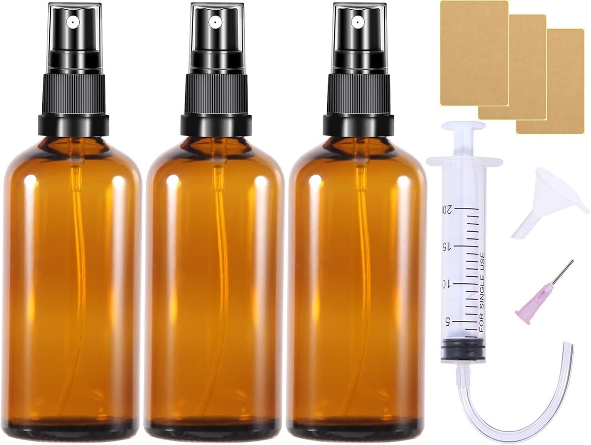 OT nuts Kleine glazen spuitfles 100 ml 3 stuks