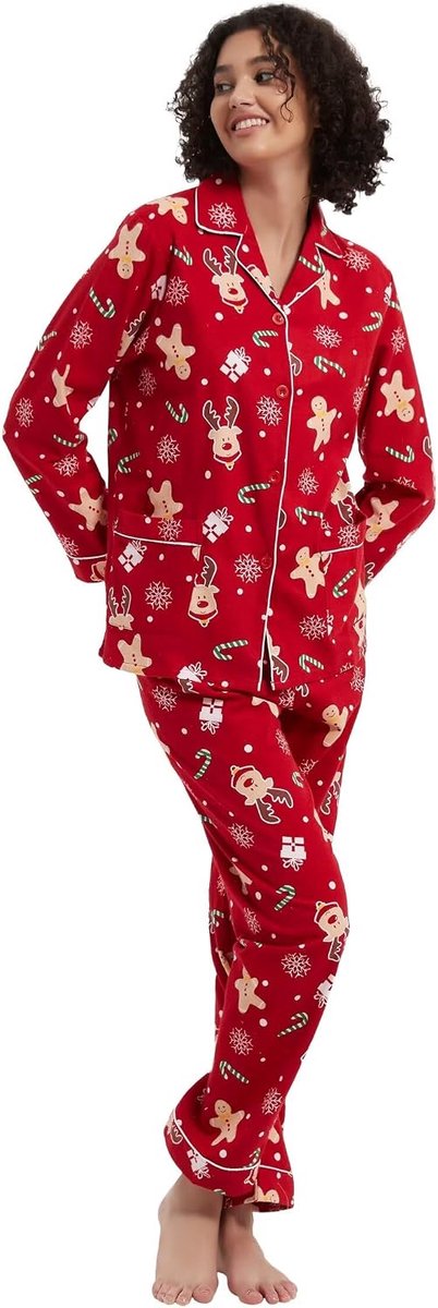 Katoenen flanellen pyjama voor vrouwen 100% katoen flanel pyjama set zachte PJS gezellige dames loungewear
