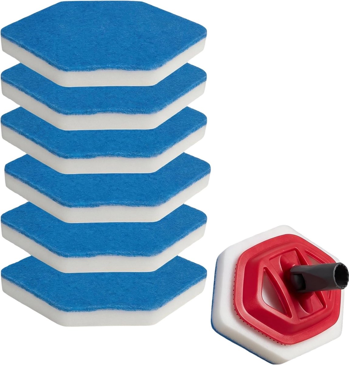 Bad- en badkuip-mop-navullingen, vervanging, 6 stuks dweilmop reservehoes