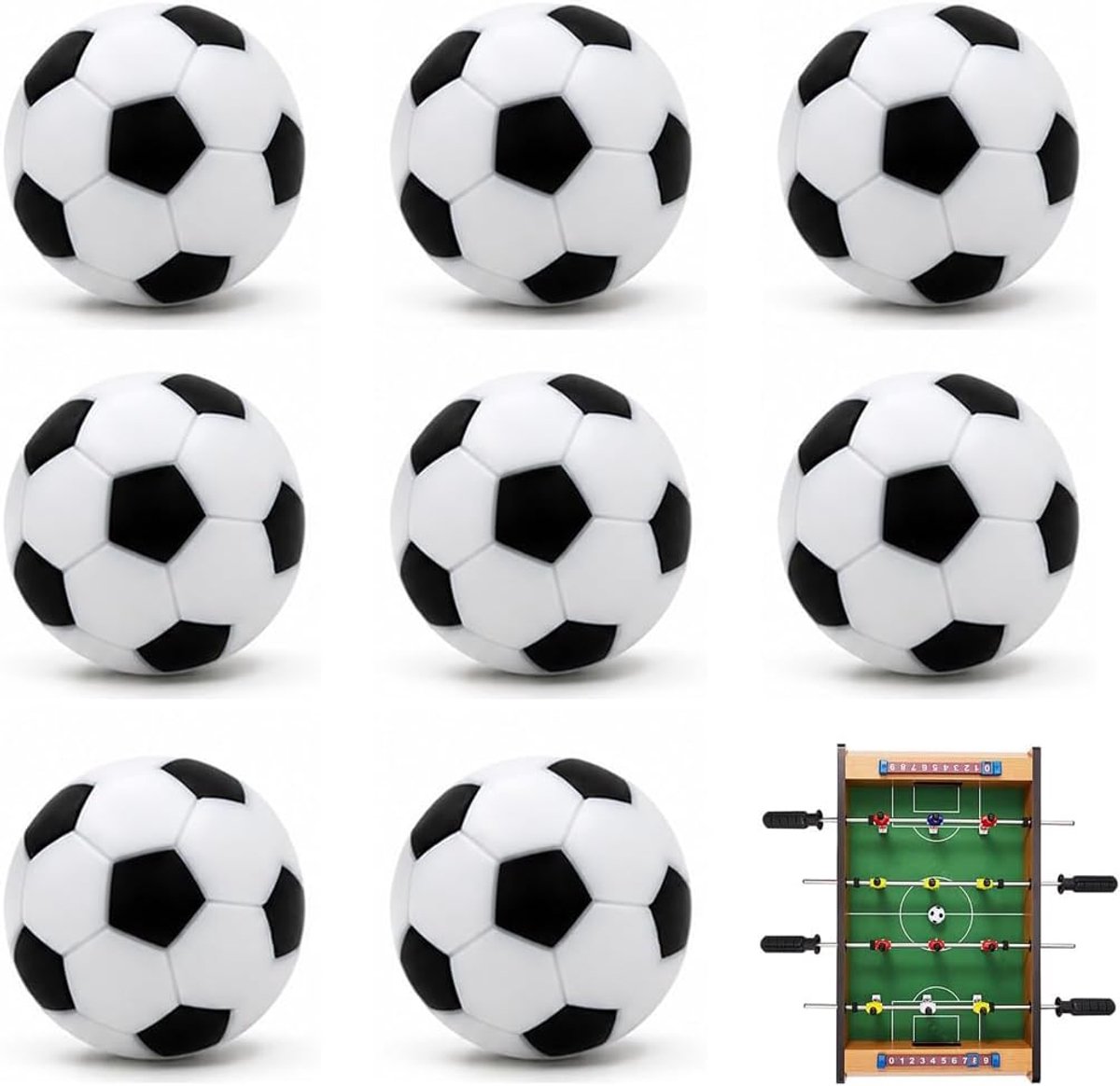 Tafelvoetbalballen, 23 mm, vervanging voor tafelvoetbal, kinderen en volwassenen, accessoires voor mini-tafelvoetbal en trainingsspelletjes