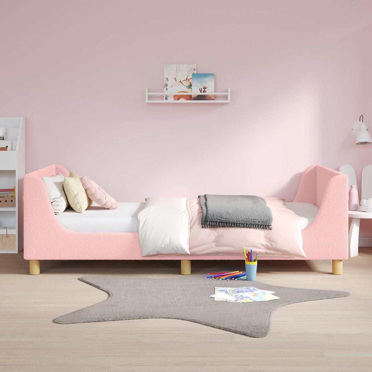 Schapenstof modern minimalisme Roze 90 x 200 cm