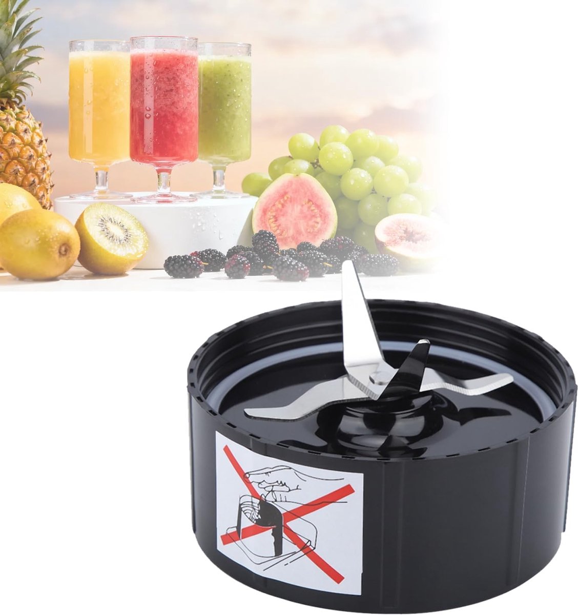 Reserveonderdelen voor kruis en plat mes voor blendermes, sapcentrifuge van 250 W en mixer voor Magic Bullet(Cross gereedschapshouder)