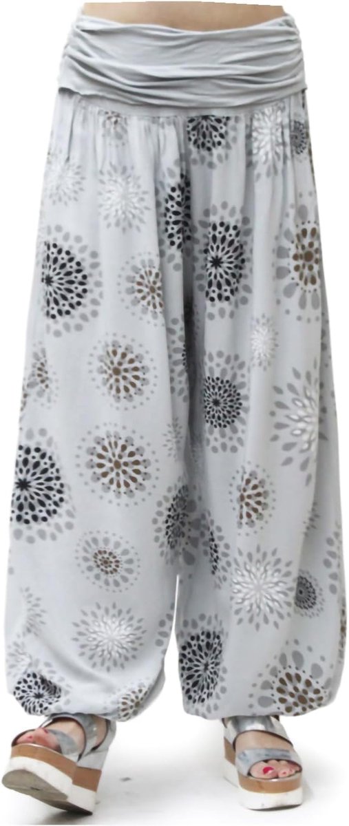 dames XXL lichtbloeiers harembroek vrijetijdsbroek zomerbroek broek met veel patronen damesbroek voor thuisrecreatie en sport