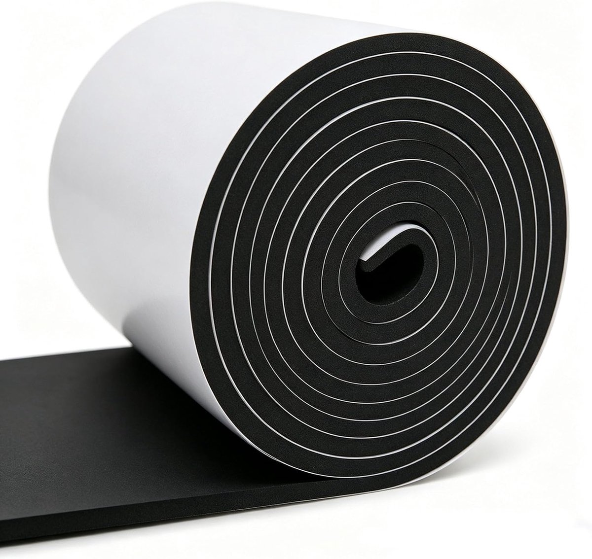 Schuimrol, zwart, celrubber, zelfklevend, 300 mm (B) x 3 mm (D) x 3 m (L) multifunctionele neopreen schuimplaat, eenvoudig te snijden, doe-het-zelf celrubberen plaat