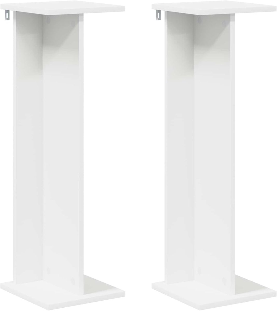 Set van 2, wit, 25 x 25,5 x 80,5 cm, houtmateriaal
