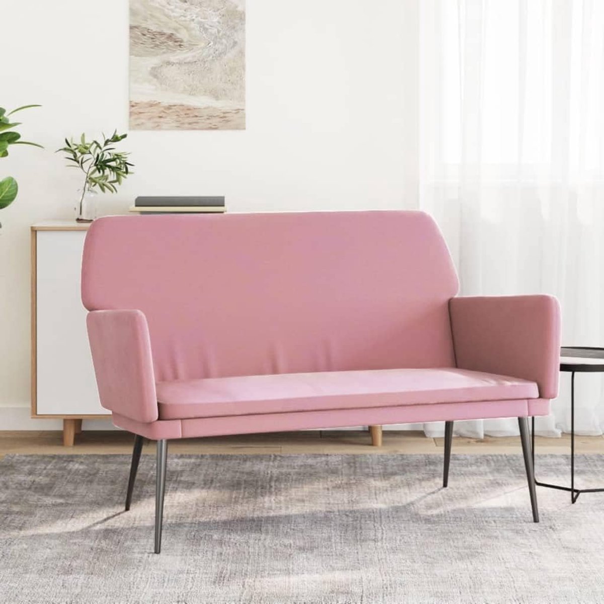 Roze 108x79x79 cm fluweel