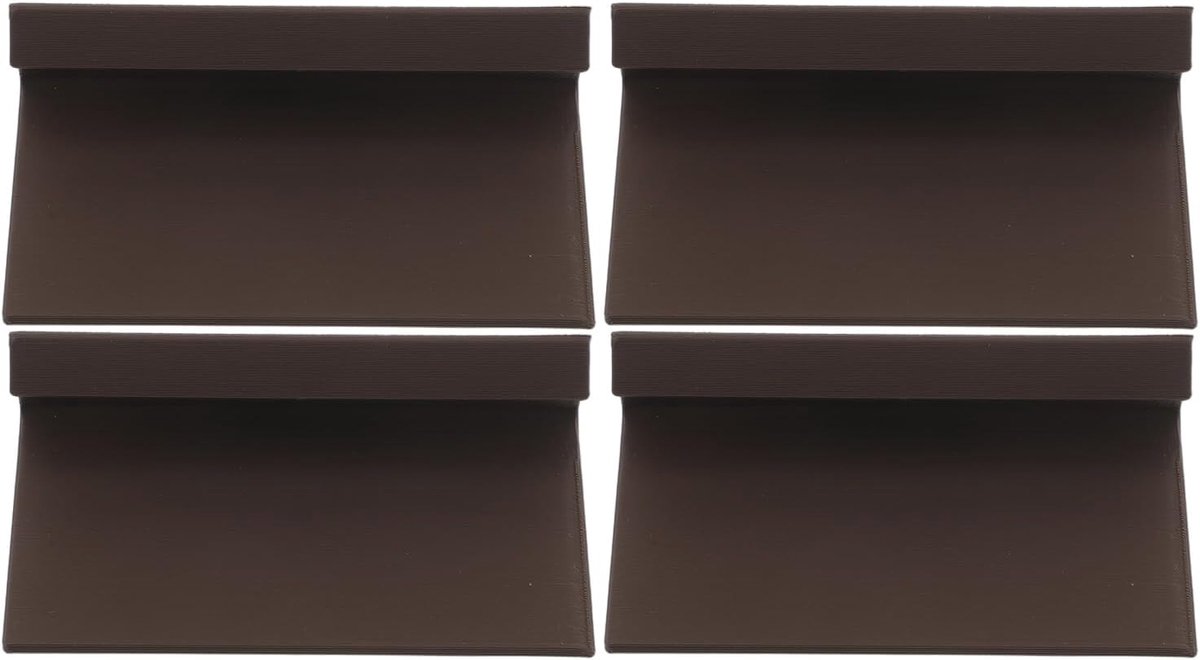 4 Stuks Delige Bruine Scheermesstandaard voor Mannen Compatibel met Veiligheidsscheermessen Compact Ontwerp voor Badkamerwerkblad Stevig Praktisch Opbergrek Cadeau voor tijdens