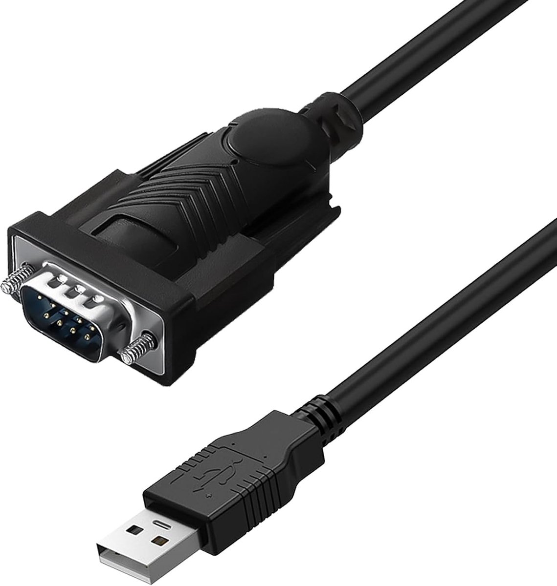 Naar RS232 DB9 seriële kabel met PL2303 chipset, USB 2.0 RS232 stekker, conversiekabel voor aansluiting op seriële apparaten op Windows 11,10, 8, 7, Vista XP en Mac OS, 1,5 m