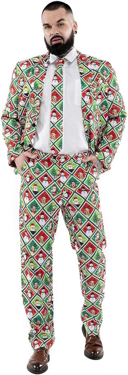 Christmas Suit Party Mens Funny Novelty Xmas Jacket Costume heren Tuxedo