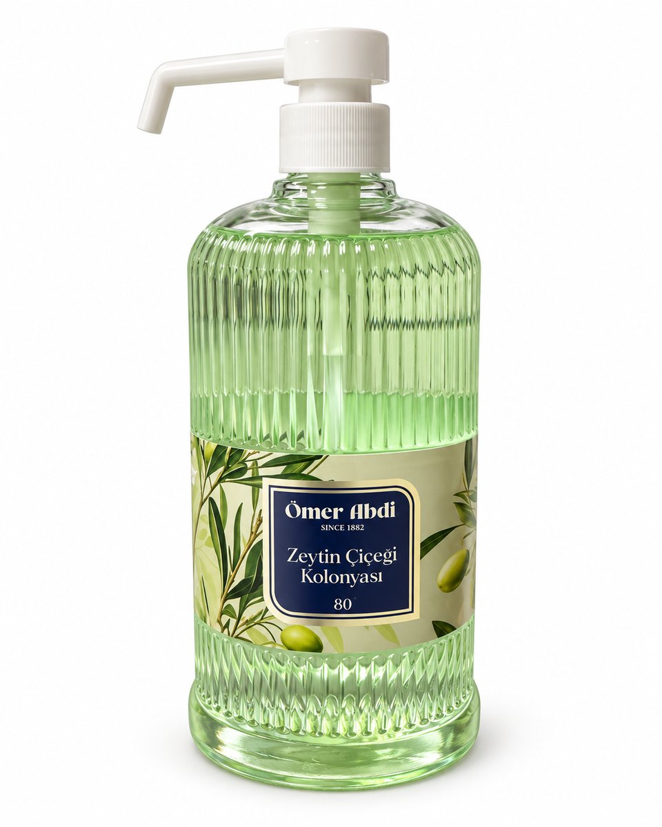 Omer Abdi Tuncer - Zeytin Cicegi Cologne - Olijfbloesem Kolonya - Eau de Cologne met Pomp - 750 ml - Aftershave