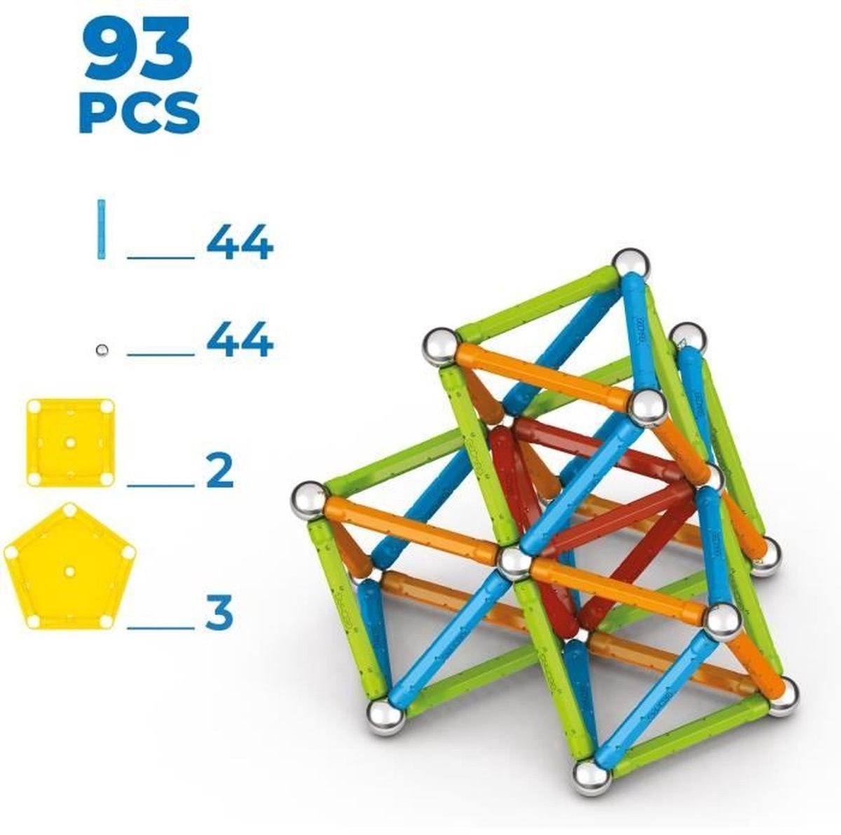 Geomag Super Color Recycled - Magnetisch Constructiespeelgoed met Panelen - 93-delig - Vanaf 3 jaar — afbeelding 17