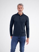 LERROS Casual poloshirt met lange mouwen van gemengde stof en borstzak , Maat: XXL , Kleur: CLASSIC NAVY , 52% katoen, 48% polyester