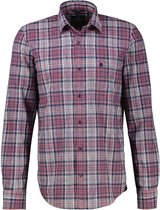 LERROS Herenhemd met ruitpatroon van zachte katoenmix , Maat: XL , Kleur: MUTED RED , 72% katoen, 28% polyester