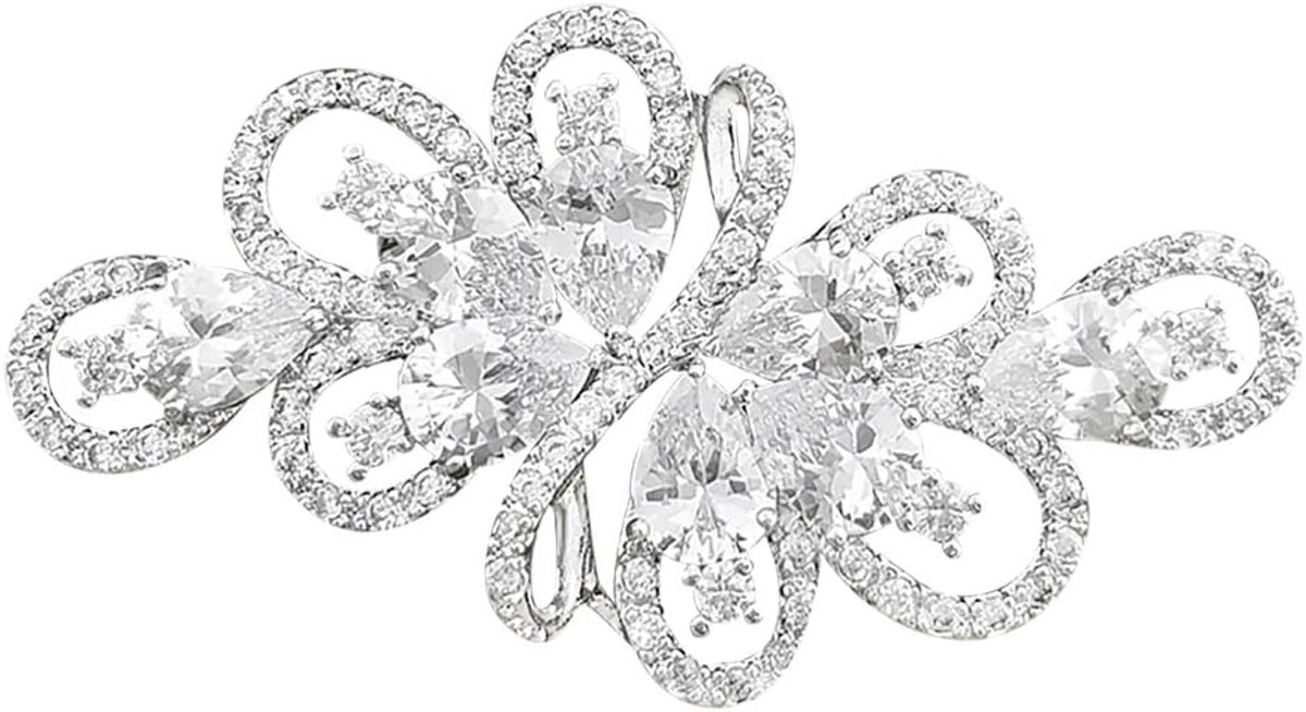 Oostenrijkse kubische zirkonia kristal bruid broche pin voor vrouwen en meisjes bruiden bruiloft broche pin