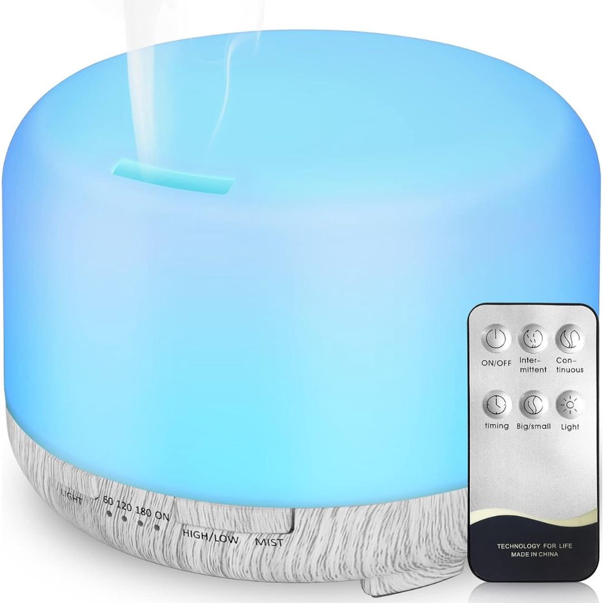 KLS® Humidifier - Humidifier en Diffuser - Oplaadbaar - Wit - 13cm x 13cm x 10cm